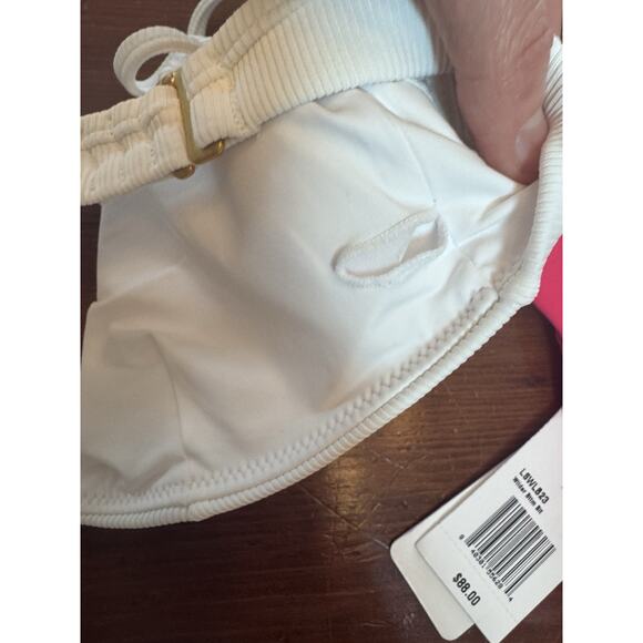 L*Space Ribbed Helena Bikini Top White & Wilder Bottom Hot Pink & Purple S NWT - Picture 12 of 16